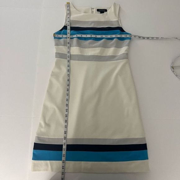 White House Black Market Multicolor Striped Sleeveless Sheath Dress Size 2 - Picture 14 of 15